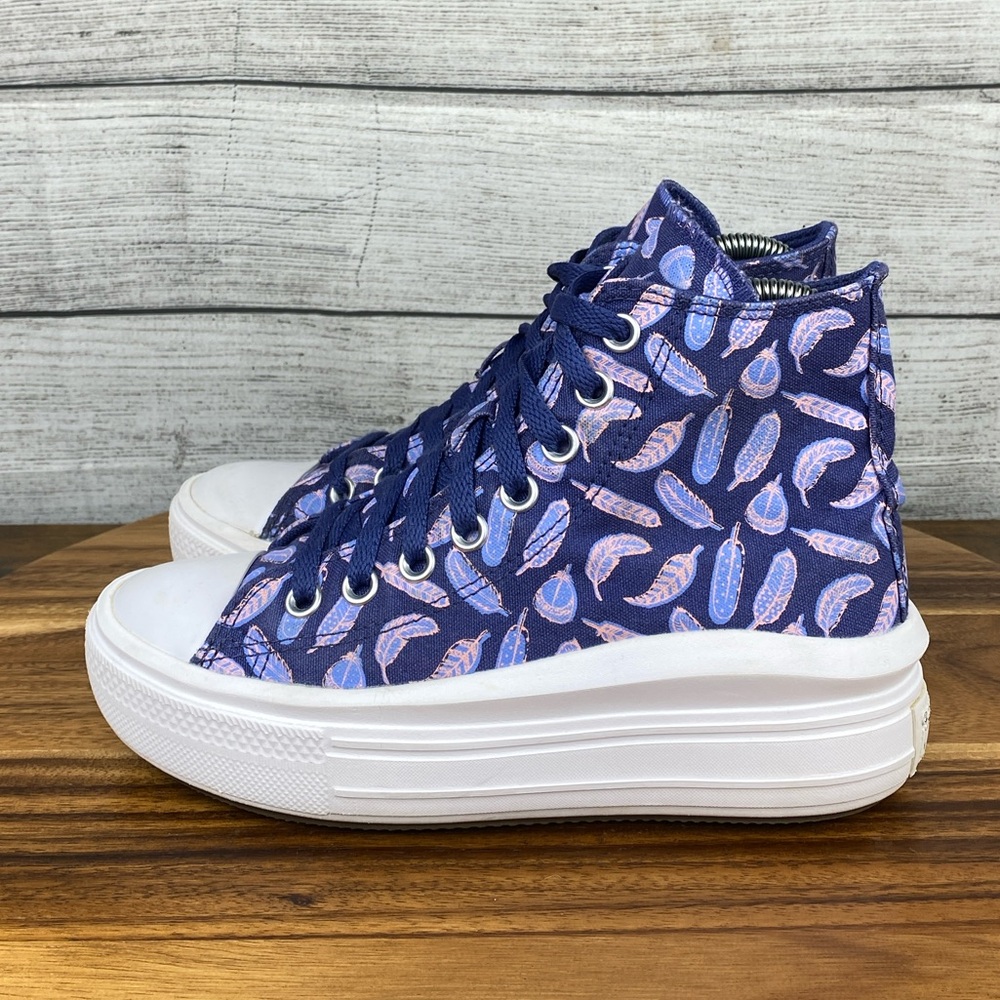 Converse Chuck Taylor All Star Move Platform High Feathers A01515C Womens Sz 5.5